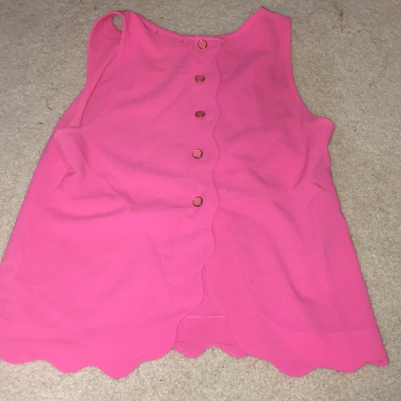 Pink scalloped tank top - Picture 3 of 3